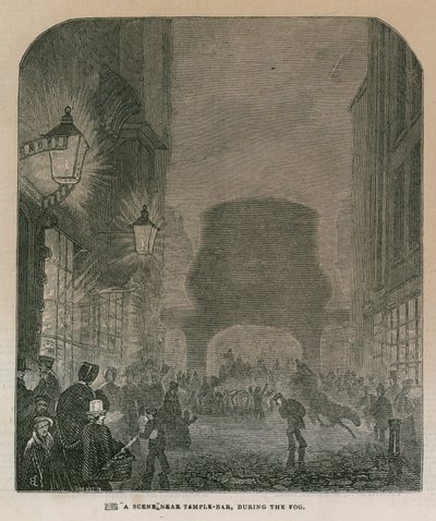 A Scene Near Temple Bar by English School