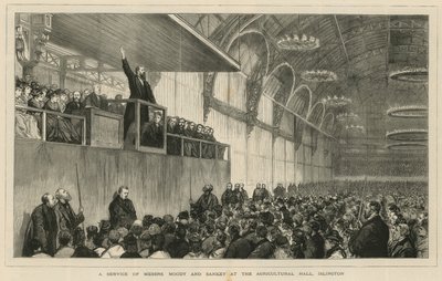 A service of Messrs Moody and Sankey at the Agricultural Hall, Islington by English School