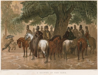 A Shower in the Park by English School