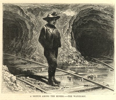 A sketch among the miners - The Watch-Boy by English School