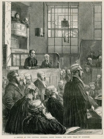 A Sketch at the Central Criminal Court During the Late Trial of O