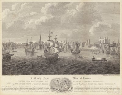 A South East View of London by English School