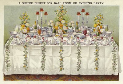 A Supper Buffet for Ballroom or Evening Party by English School