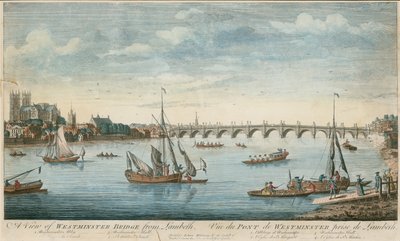 A View of Westminster Bridge from Lambeth by English School