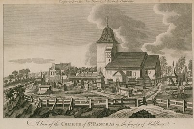 A view of the Church of St Pancras, London, in the county of Middlesex by English School