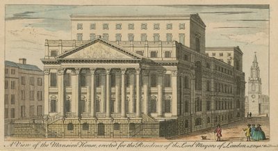A View of the Mansion House, Erected for the Residence of the Lord Mayors of London by English School