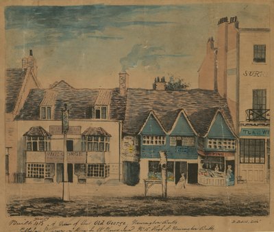 A view of the Old George, Newington Butts, London by English School