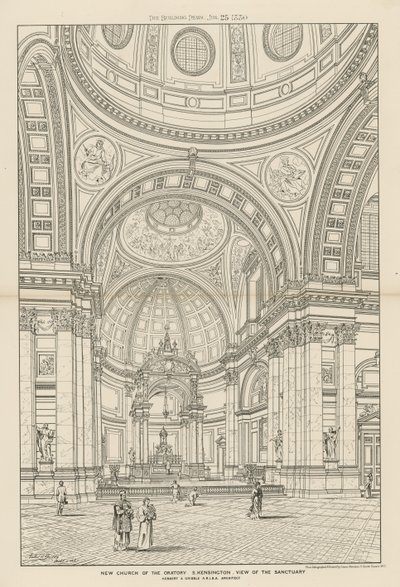 A View of the Sanctuary at the New Church of the Oratory by English School