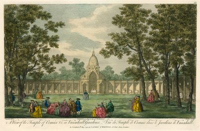 A view of the Temple of Comus in Vauxhall Gardens, London by English School