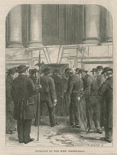 A Visit to Greenwich Hospital: Entrance to the West Dining Hall by English School