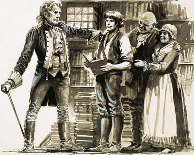 A Wealthy Neighbour Sees Samuel Johnson Working in a Bookshop by English School