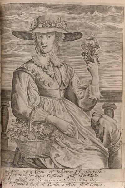 A woman with flowers, illustration from 