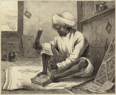 A Wood Carver of Simla by English School
