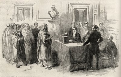 Abd-El-Kader Voting for the French Empire - Illustration for The Illustrated London News, 4 December 1852. by English School