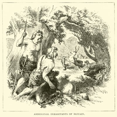 Aboriginal inhabitants of Britain by English School