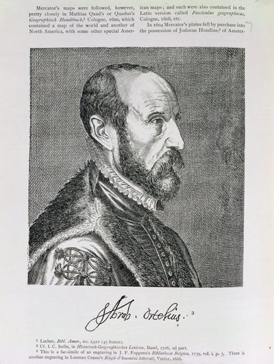 Abraham Ortelius illustration from Volume IV of 
