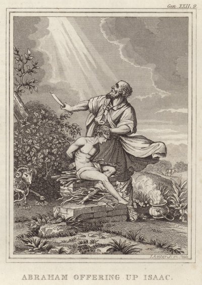 Abraham offering up Isaac by English School