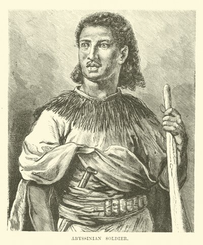 Abyssinian Soldier by English School