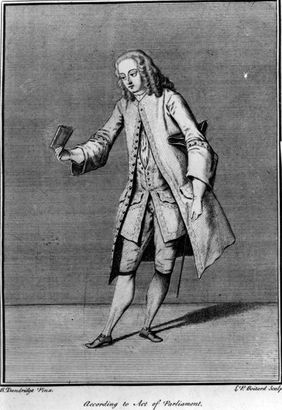 According to Act of Parliament, by Louis Phillippe Boltard after Bartholomew Dandridge, 1737 by English School