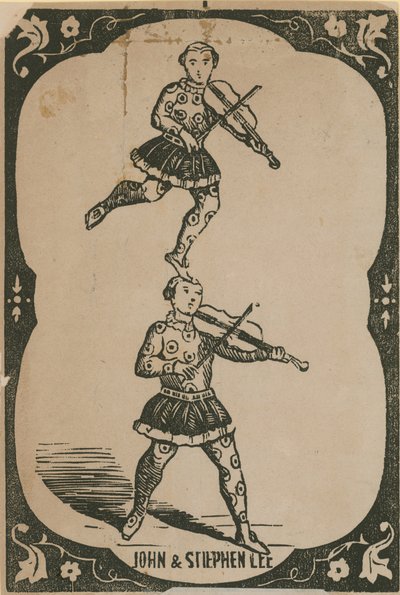 Acrobatic musicians: John Lee and Stephen Lee by English School