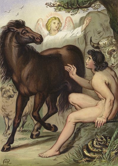 Adam Naming the Animals by English School