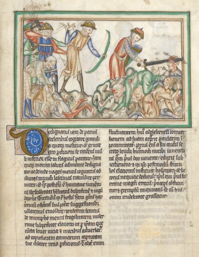 People Being Slain, Biblical Scenes from the Apocalypse of St. John by English School