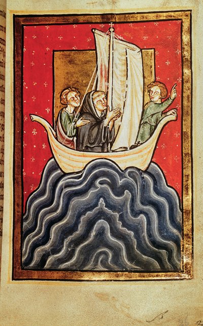 St. Cuthbert and Two of the Brethren Returning from the Land of the Picts, from 