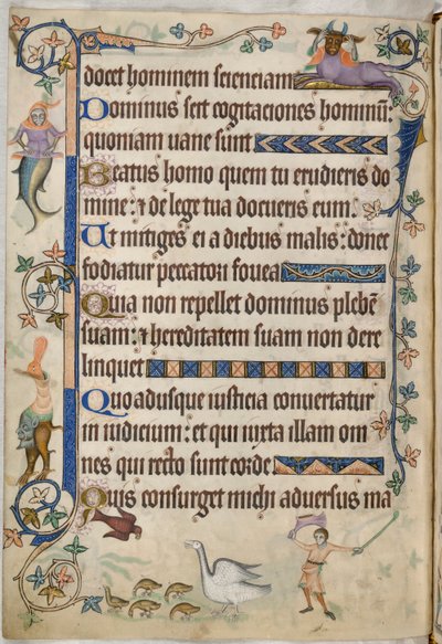 Psalm 93, Geese with goslings, from 