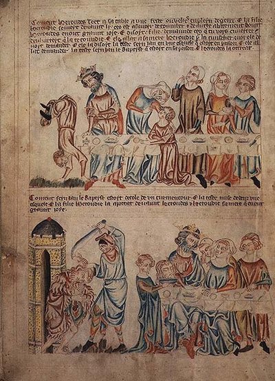 Salome dancing before Herod and the death of John the Baptist, from the 
