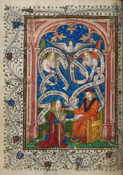 An Alchemical Disciple Receives a Book from His Master, from 
