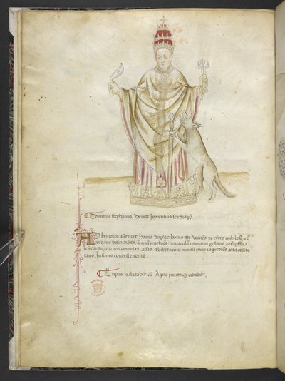Joachimi Abbatis de Curatio, et Anselmi, Episcopi Marsicani, Vaticinia xxx de Pontificibus Romanis; scil., a Nicolao III. ad Innocentium VIII by English School