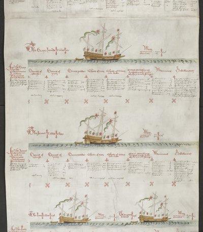 Galleasses: The Greyhound, The Jennet, The Lion and The Dragon, from 