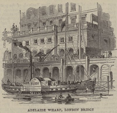 Adelaide Wharf, London Bridge by English School