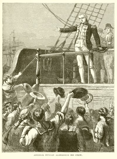 Admiral Duncan Addressing his Crew by English School
