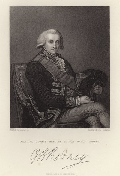 Admiral George Brydges Rodney by English School