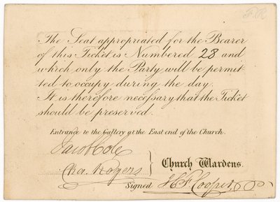 Admission Ticket to St. Margaret