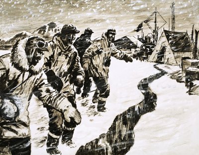 Adrift on an Ice-Floe by English School