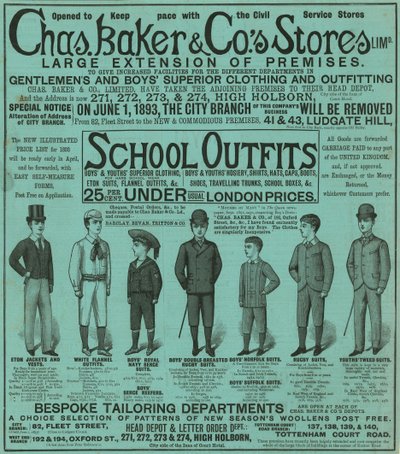 Advert for Chas Baker & Co