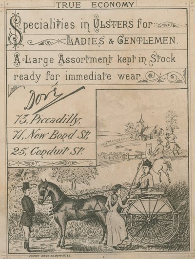 Advert for Dore, Manufacturers of Ulsters by English School