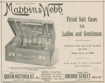 Advert for Mappin & Webb Ltd by English School