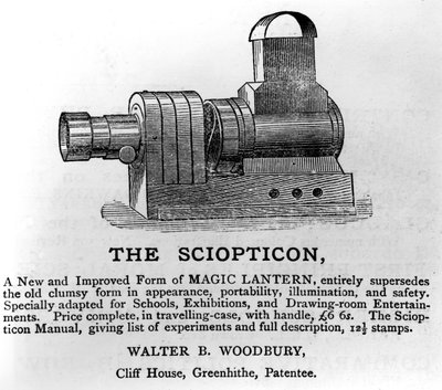 Advert for The Sciopticon, c.1860s by English School