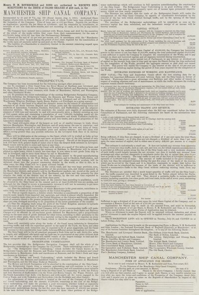 Advertisement, Manchester Ship Canal Company (engraving) by English School
