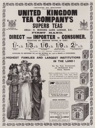 Advertisement, United Kingdom Tea Company by English School