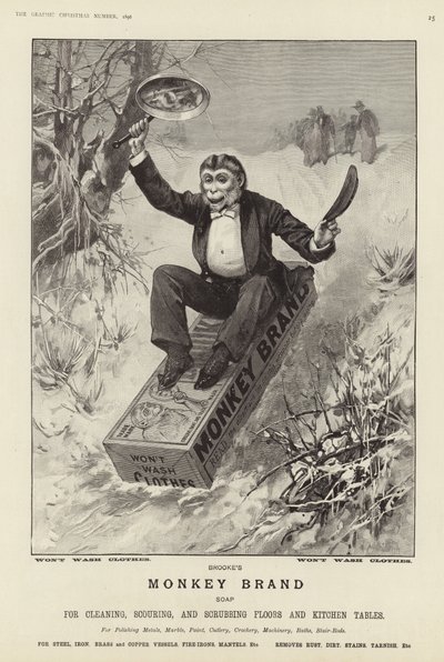 Advertisement for Brookes Monkey Brand soap by English School
