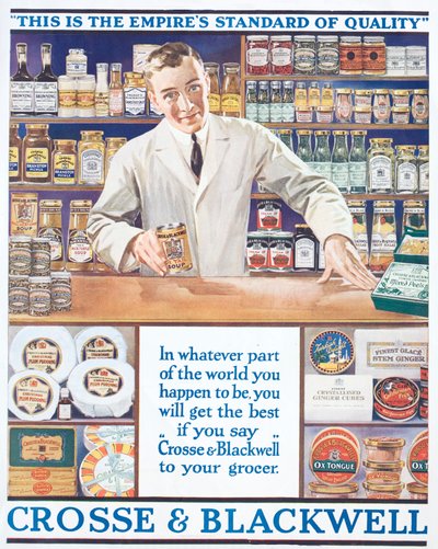 Advertisement for Crosse and Blackwell foods, c1920 by English School