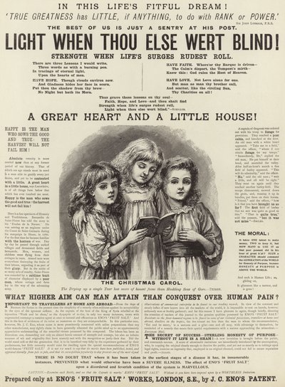 Advertisement for Enos Fruit Salt by English School