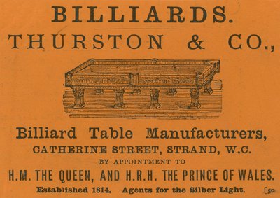 Advertisement for Thurston & Co by English School