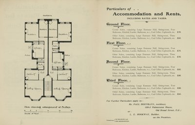 Advertisement for residential flats to let by English School