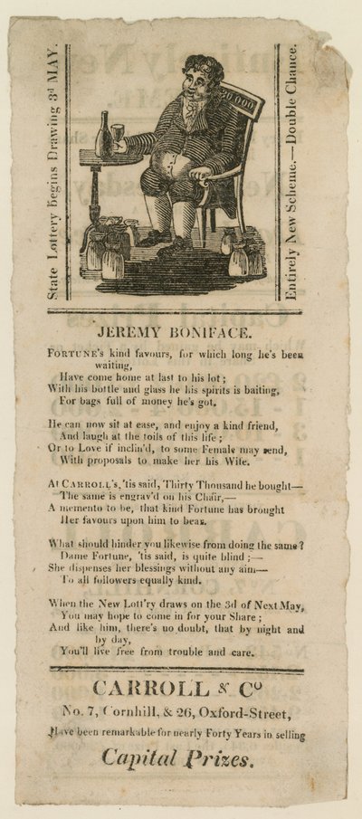 Advertisement for State Lottery by English School