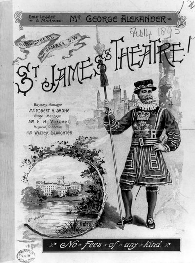 Advertisement for the St. James Theatre in London, 1893 by English School